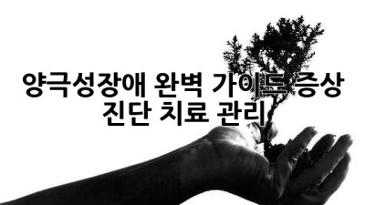 양극성장애 완벽 가이드: 증상, 진단, 치료, 관리