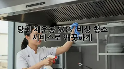 당진 채운동 SOS! ✨ 비상 청소 서비스로 깨끗하게! 🧹